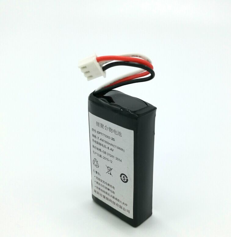 7.4V 1600mAh 773362 POS機聚合物三元鋰電池 7.4V 1600mAh 773362 POS機聚合物三元鋰電池